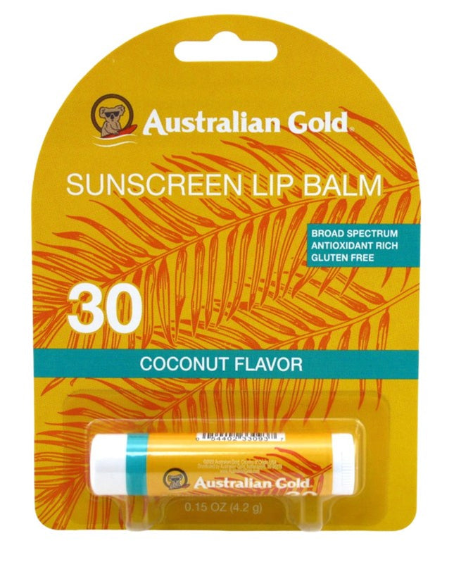 Australian Gold Spf#30 Lip Balm Sunscreen Coconut 0.15oz