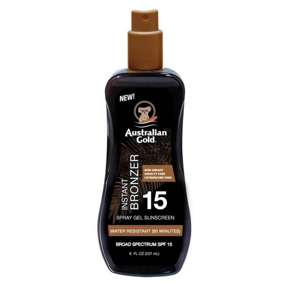 Australian Gold Spf#15 Spray Gel With Instant Bronzer 8oz