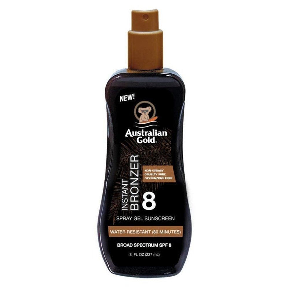 Australian Gold Spf#08 Spray Gel With Instant Bronzer 8oz