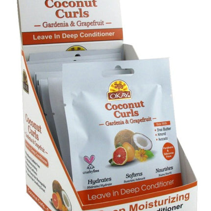 Okay Leave-In Deep Cond Pks Coconut Curls Moist (12 Pieces)