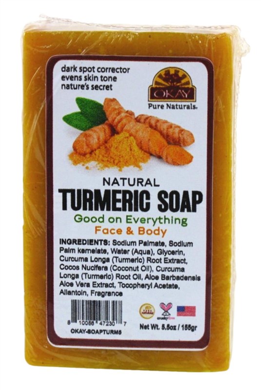 Okay Natural Turmeric Soap Bar Face & Body 5.5oz