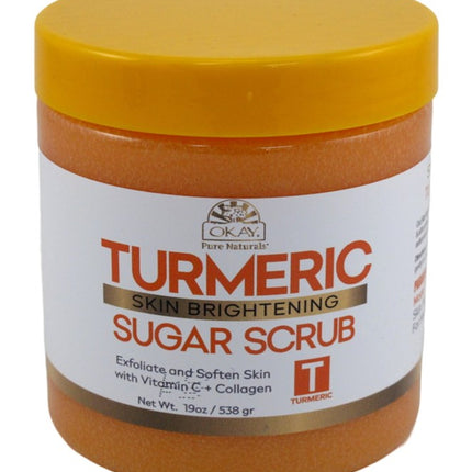 Okay Turmeric Facial Sugar Scrub 19oz Jar