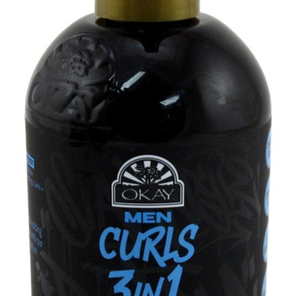 Okay Men Curls 3-In-1 Shampoo Conditioner & Body Wash 20oz