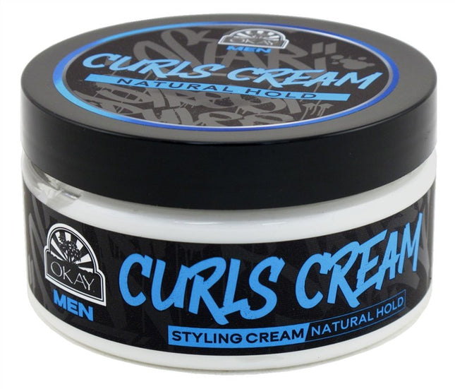 Okay Men Curls Cream Styling Natural Hold 7.25oz