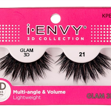 Kiss I Envy Glam 3D Lashes #21 Multi-Angle & Volume