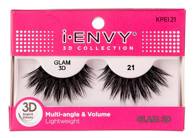 Kiss I Envy Glam 3D Lashes #21 Multi-Angle & Volume