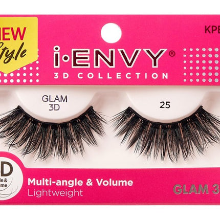 Kiss I Envy Glam 3D Lashes #25 Multi-Angle & Volume