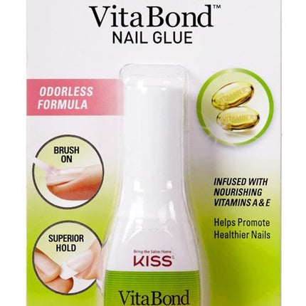 Kiss Vita Bond Nail Glue Pink Tint 0.17oz