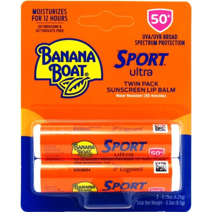 Banana Boat Spf#50+ Sport Ultra Lip Balm Twin Pk 0.15oz