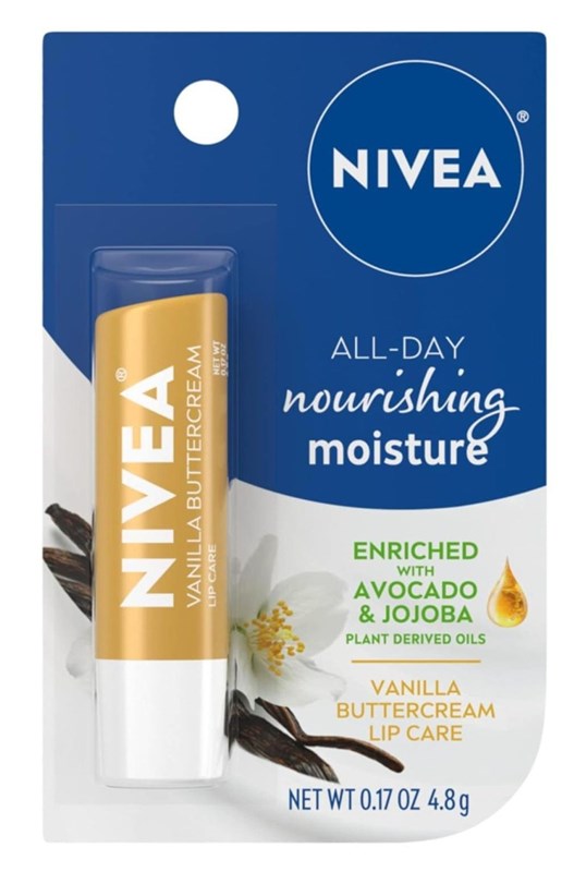 Nivea Lip Care Vanilla Butter Cream 0.17oz Carded (6 Pieces)