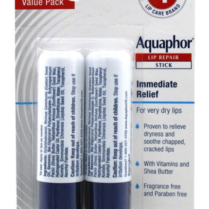 Aquaphor Lip Repair Stick 0.17oz Twin (6 Pieces)