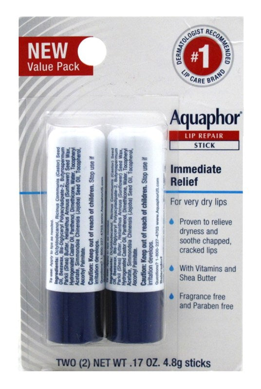 Aquaphor Lip Repair Stick 0.17oz Twin (6 Pieces)