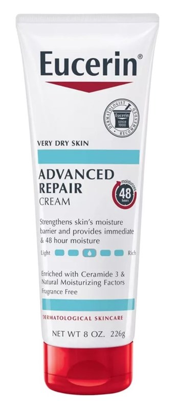Eucerin Cream Advanced Repair 8oz Dry Skin Tube