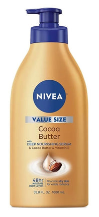 Nivea Lotion Cocoa Butter 33.8oz Pump Nourishes Dry Skin