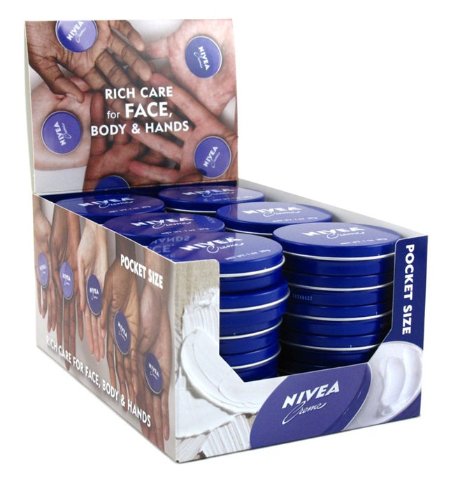 Nivea Creme Moisturizing 1oz Tin (36 Pieces)