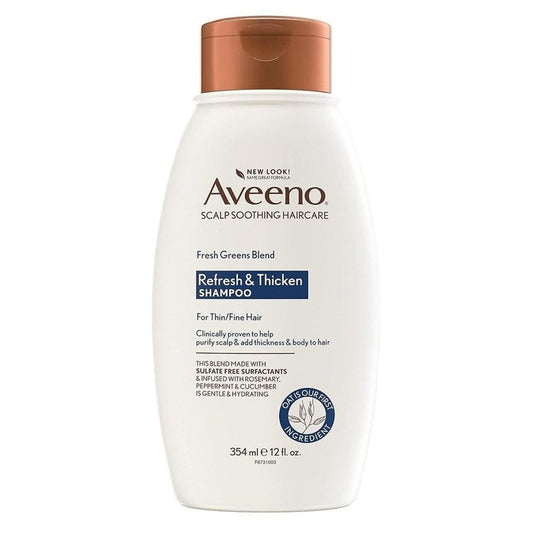 Aveeno Shampoo Fresh Greens Blend Refesh & Thicken 12oz