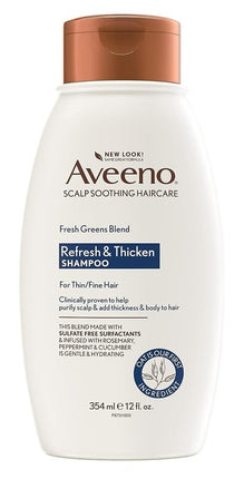 Aveeno Shampoo Fresh Greens Blend Refesh & Thicken 12oz