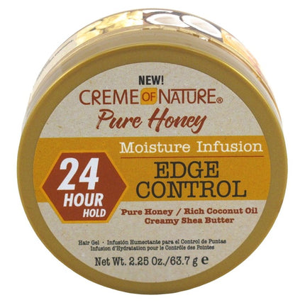 Creme Of Nature Pure Honey Edge Control Gel 2.25oz Jar