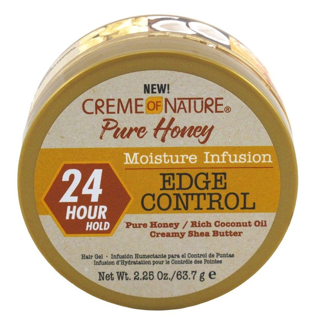 Creme Of Nature Pure Honey Edge Control Gel 2.25oz Jar