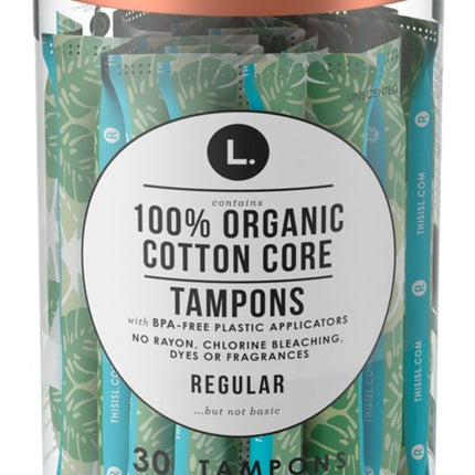 L. Tampons Organic Cotton Core Regular 30 Count