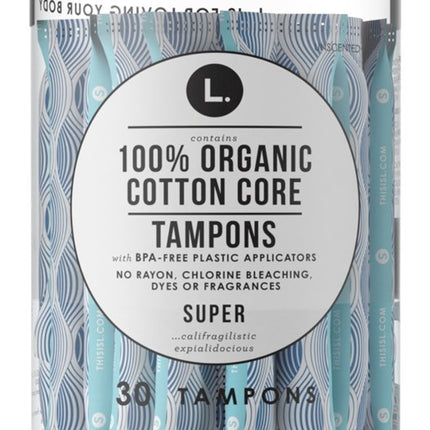 L. Tampons Organic Cotton Core Super 30 Count