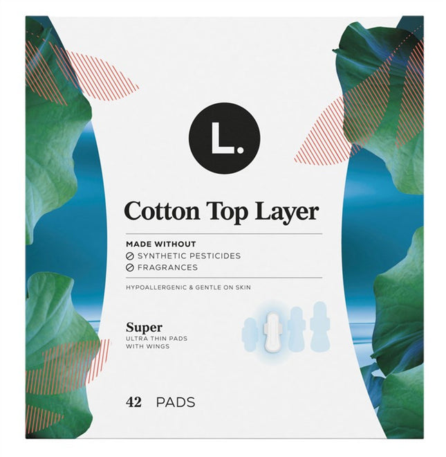 L. Pads Ultra Thin Cotton Top Layer Super 42 Count Wings