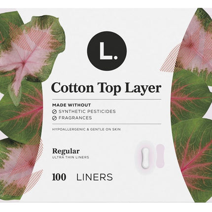L. Pads Ultra Thin Cotton Top Layer Regular 100 Count