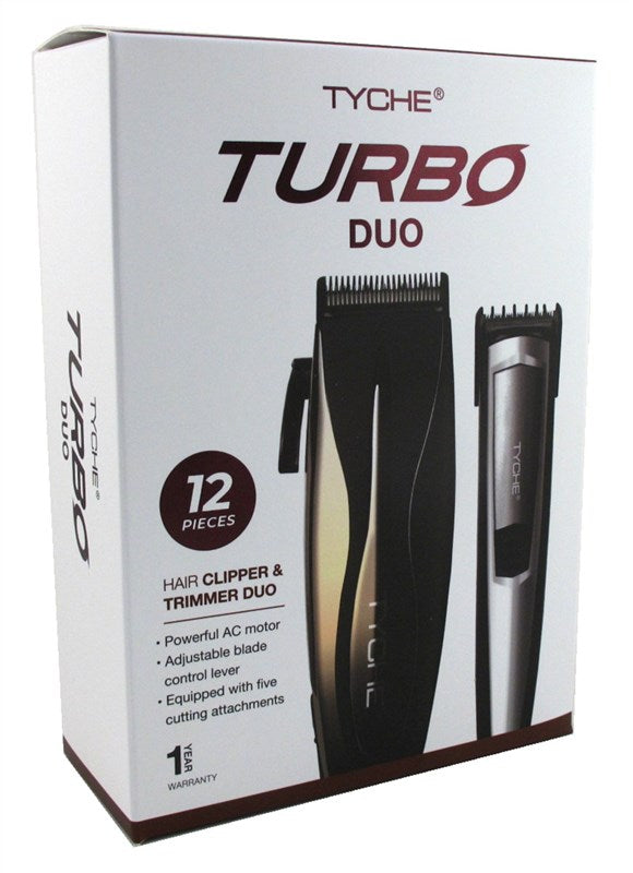 Tyche Turbo Hair Clipper & Trimmer Duo 12 Piece Kit