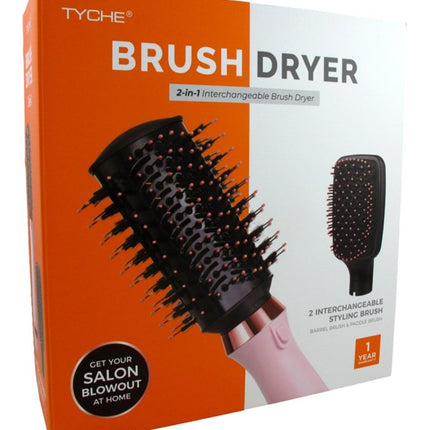 Tyche Brush Dryer 2-In-1 Interchangeable Pink