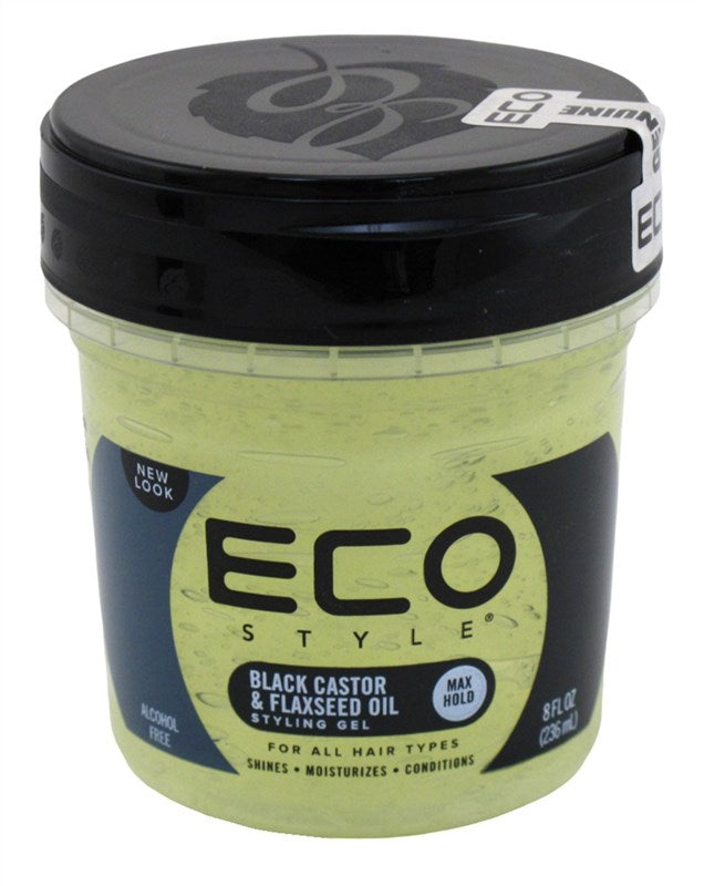 Eco Styler Styling Gel 8oz Black Castor & Flaxseed Oil