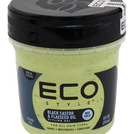 Eco Styler Styling Gel 8oz Black Castor & Flaxseed Oil