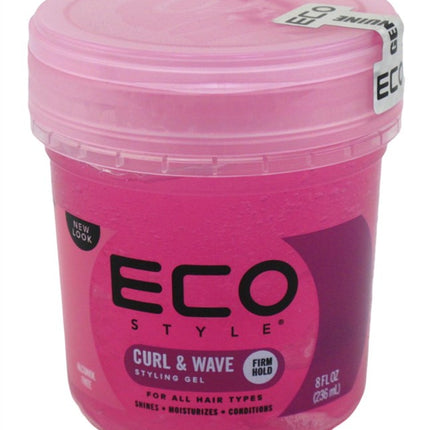 Eco Styler Styling Gel 8oz Pink Curl & Wave Firm Hold Jar