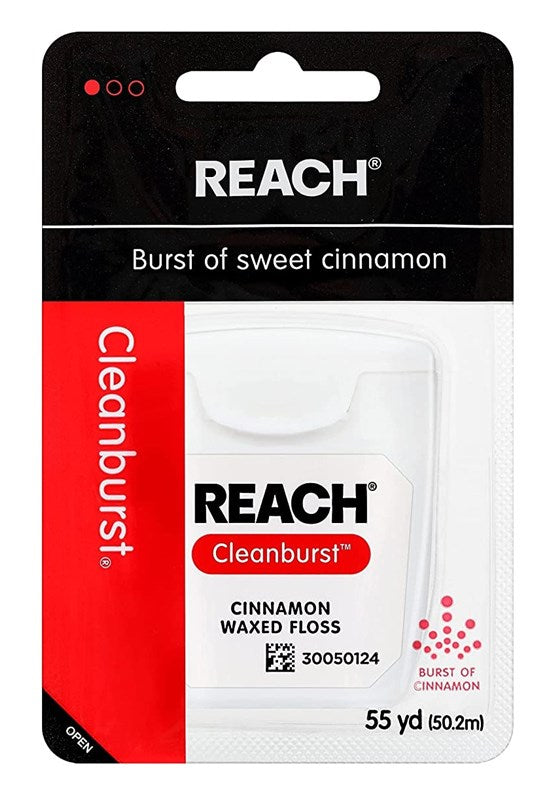 Reach Waxed Floss 55Yd Clean Burst Cinnamon (6 Pieces)