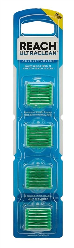 Reach Ultraclean Access Flosser Refill 28Ct Mint (6 Pieces)
