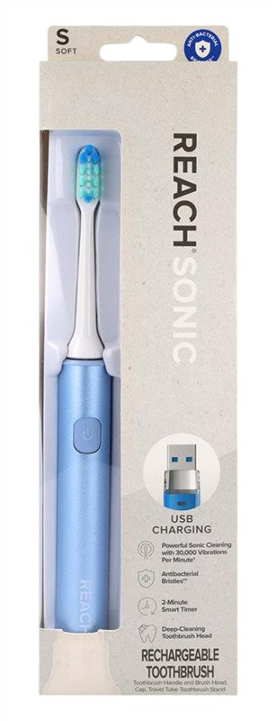 Reach Toothbrush Sonic Soft Rechargeable Anti-Bacterial