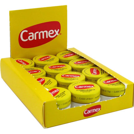 Carmex Lip Balm Jar Small Medicated (12 Pieces) 0.25oz