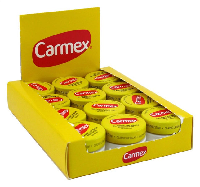 Carmex Lip Balm Jar Small Medicated (12 Pieces) 0.25oz