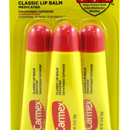 Carmex Lip Balm Tube Classic Medicated 0.35oz 3 Count