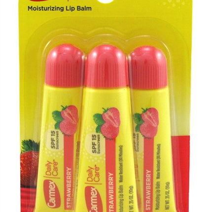 Carmex Lip Balm Tubes Straw Berry Spf#15 3 Pack 0.35oz