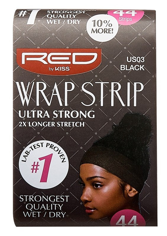 Kiss Red Wrap Strip Ult-Strong Black 40 Strips 2.5Inch (9 Pieces)