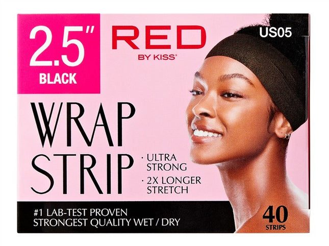 Kiss Red Wrap Strip Ultra- Strong Black 40 Strips 2.5Inch