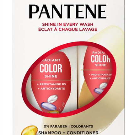 Pantene Shampoo 12oz + Cond 10.4oz Color Shine Dual Pack