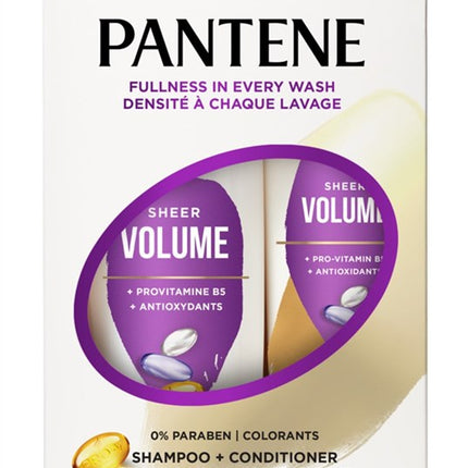 Pantene Shampoo 12oz + Cond 10.4oz Sheer Volume Dual Pack