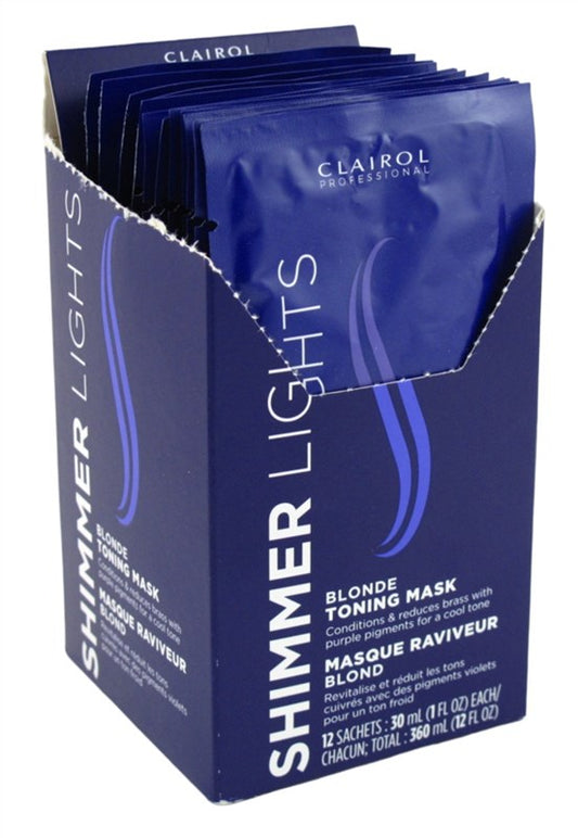 Clairol Shimmer Lights Blonde Toning Mask 1oz (12 Pieces)