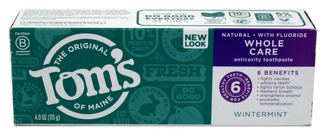 Toms Toothpaste Whole Care Wintermint 4oz