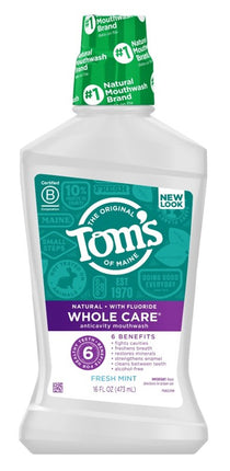 Toms Mouthwash Fluoride Anti-Cavity Fresh Mint 16oz