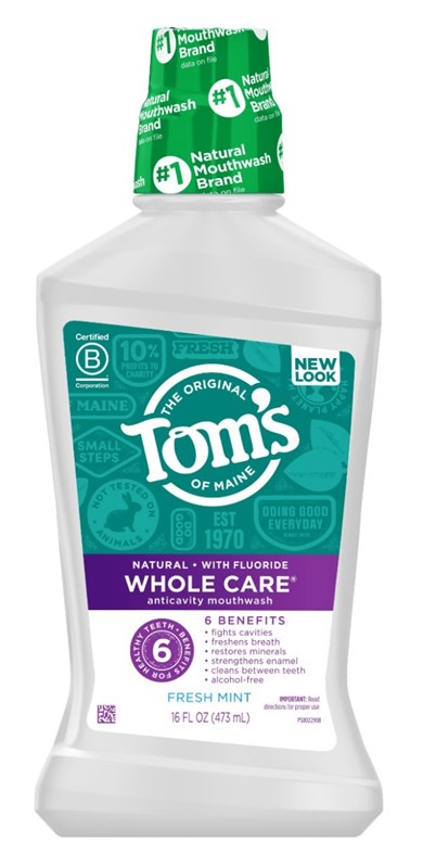 Toms Mouthwash Fluoride Anti-Cavity Fresh Mint 16oz