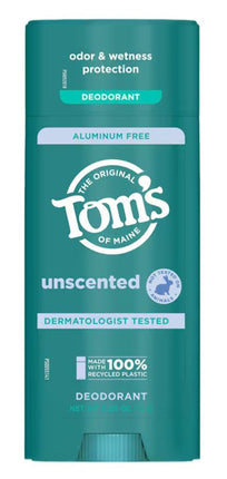 Toms Deodorant Stick Unscented Aluminum-Free 3.25oz