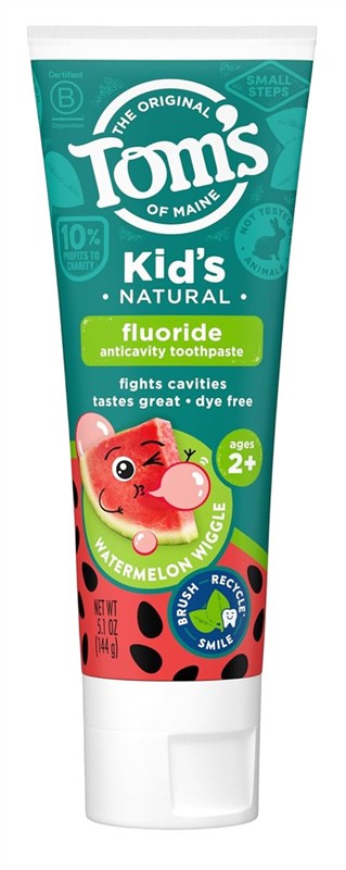 Toms Toothpaste Kids 5.1oz Watermelon Wiggle For Ages 2+