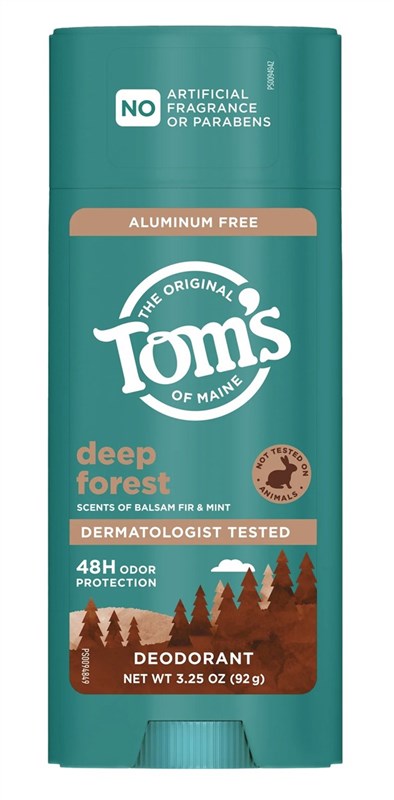 Toms Deodorant Stick Deep Forest Aluminum-Free 3.25oz